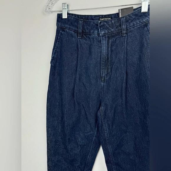 NWT Frank and Oak Amelia Coupe Vintage fit High rise ankle jeans size 24 - Picture 8 of 8